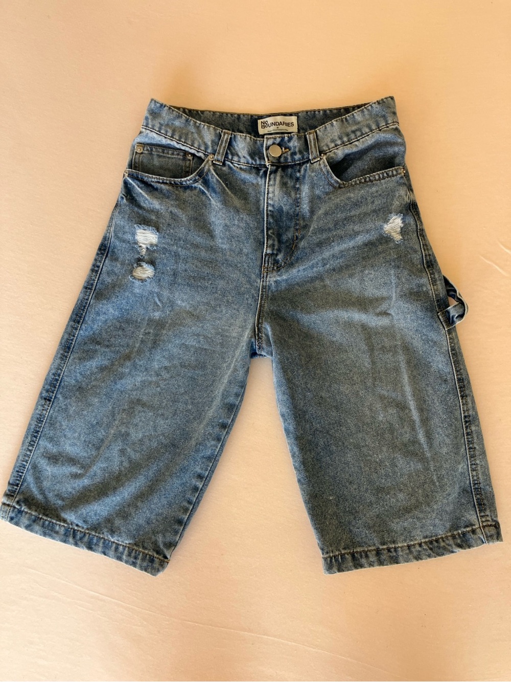 Baggy Denim NO BOUNDARIES ripped Jorts | Waist: 28 | Carpen